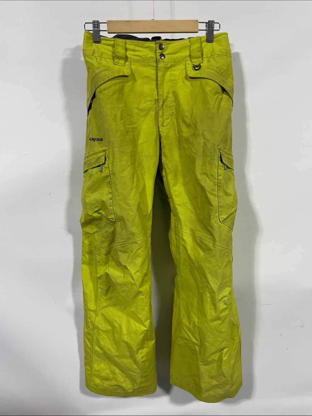 Patagonia Men’s Neon Yellow Cargo Snow Pants